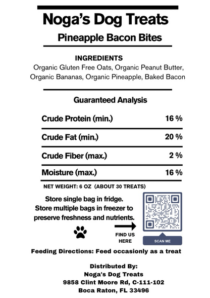 Pineapple Bacon Bites Homemade Organic Dog Treats