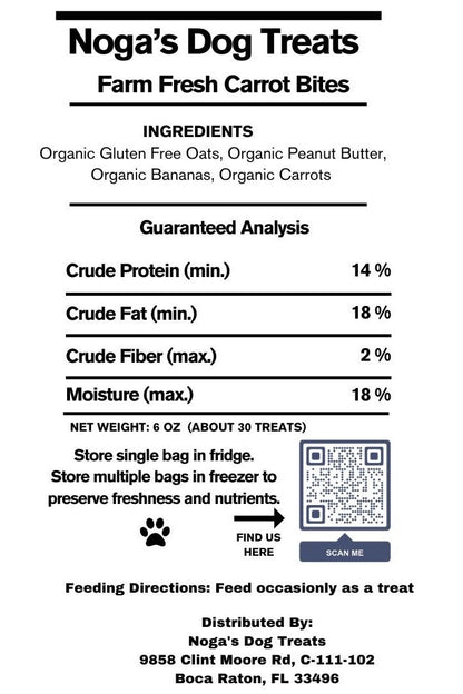 Farm Fresh Carrot Bites Homemade Organic Dog Treats