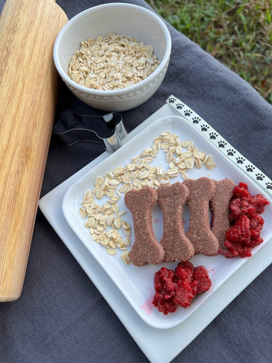 Raspberry Rave Homemade Organic Dog Treats