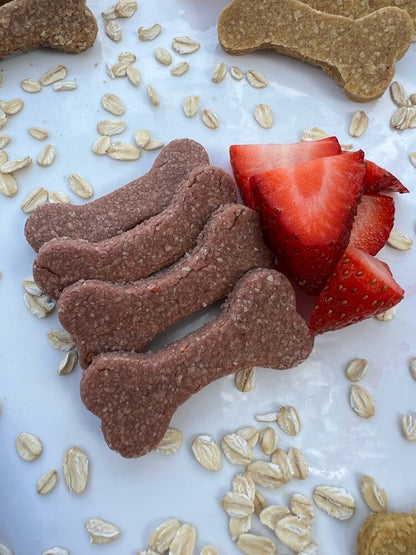 Strawberry Fields Forever Homemade Organic Dog Treats
